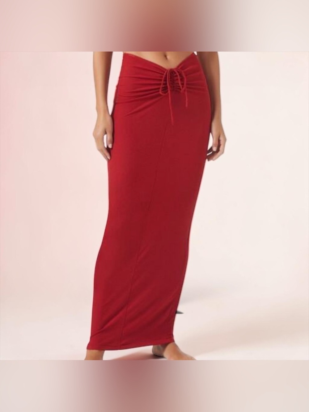 🔥 SKIMS Soft Lounge Ruched Skirt | Brick | L | NWT 🔥